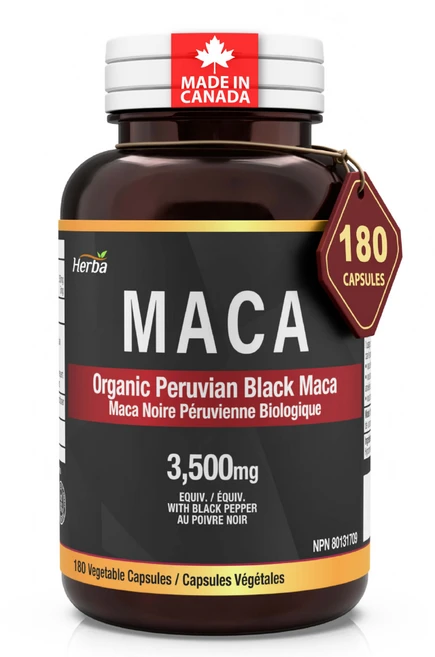 블랙마카 3500mg 180식물성캡슐 페루산 black maca 허바 캐나다, 1개, 180정 - 쿠팡