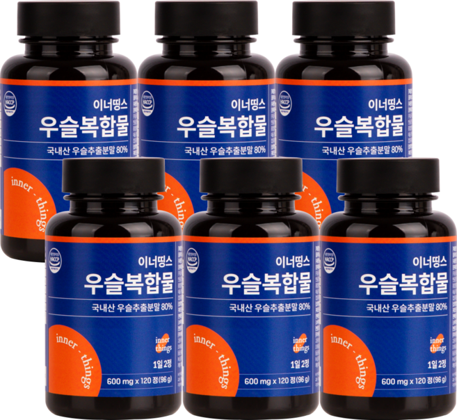 이너띵스 국내산 발효 우슬 우슬복합물 우슬등복합물 600mg x 120정, 6개