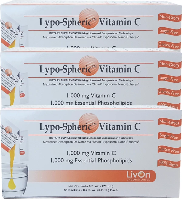 리브온 리포 스페릭 리포좀 비타민 C 1000mg 30팩 아스코르브산 콜린 인지질 3개, 171ml - 쿠팡