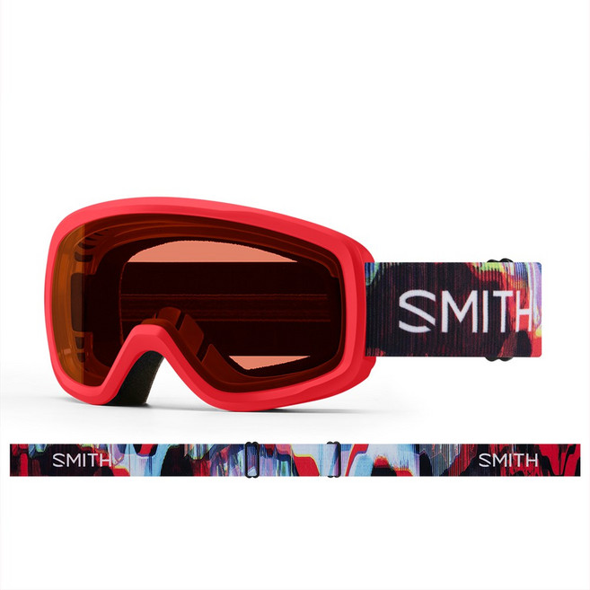 스미스 스노우데이 주니어 스노우 고글 - 패트롤 믹스 시그널/로즈 틴트 (안경착용가능), 1개