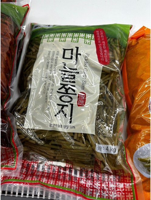 한옥마을 마늘쫑지 마늘쫑 4kg, 3개