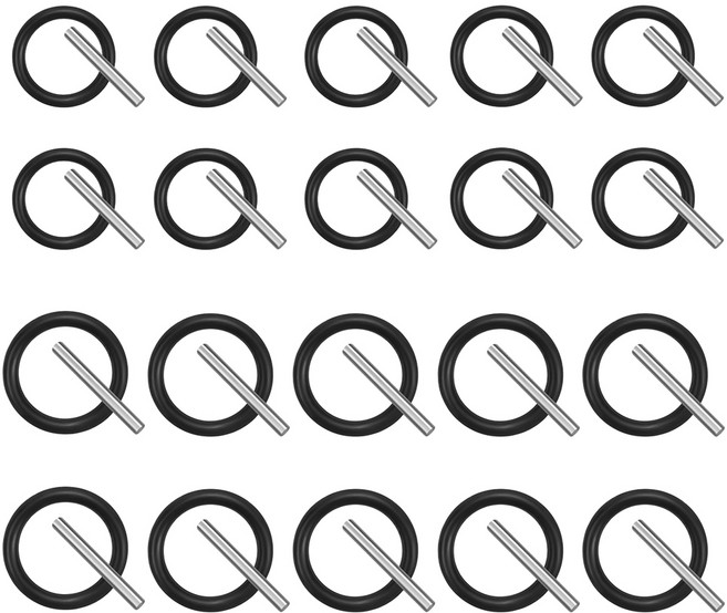 20 쌍의 오링 및 교체 핀 임팩트 링 및 소켓 핀임팩트 소켓 비계 임팩트 렌치 압력 와셔용 고무 오링 및 소켓 핀 키트 (2 사이즈)