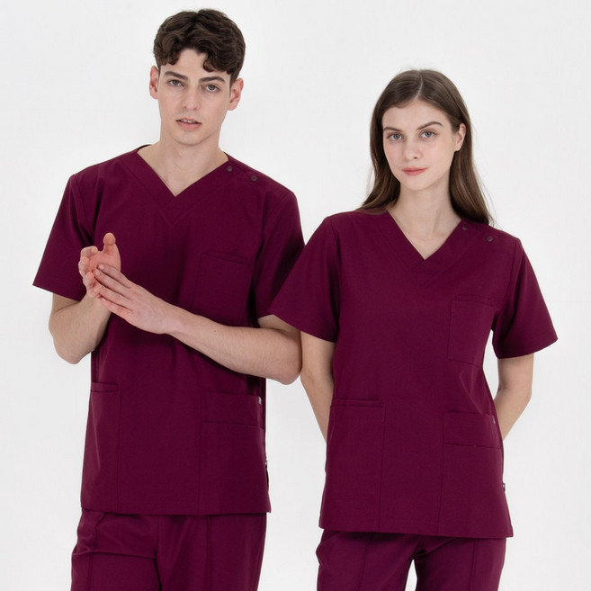 너스스타일 수술복 스크럽복 상의 남녀공용 병원 간호사 근무복 유니폼