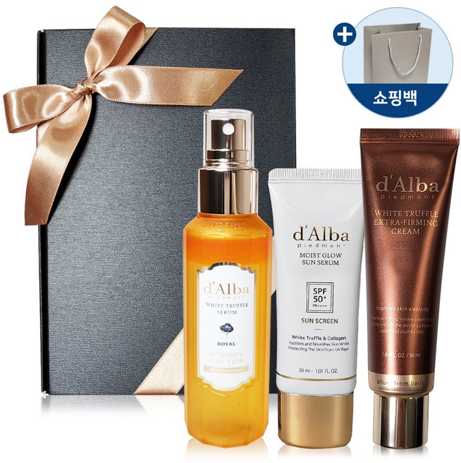 [선물포장] 달바 화이트 트러플 로얄 인텐시브 세럼 100ml + 선세럼 30ml + 퍼밍크림 50ml 최신상 시즌5 _ SJ, 1개