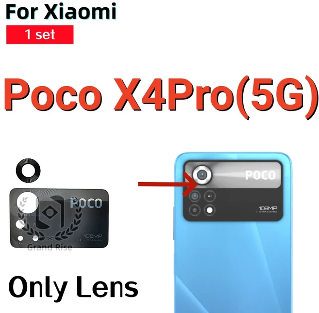 샤오미 포코 C40 C71 C85 M3 M3Pro M7 포코X3GT X3 새 후방카메라 카메라 안전 유리 렌즈, 1개, 10 Poco X4Pro(5G)