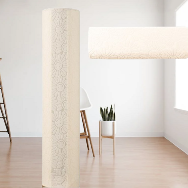 워니 에어컨커버 2 in 1 커버 세트 올 스판 원형 전기종 호환 가능 신축성, 스마일 스탠드+벽걸이