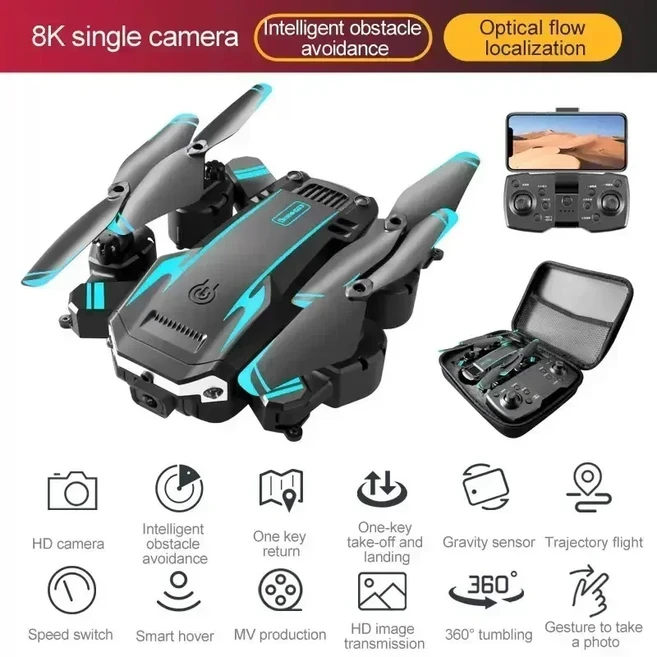 2024 S6 Pro 드론 4K D 카메라 Foldable Quaopter 공중 GPS RC 헬리콥터 FPV WIFI 장애물 회피 완구, 01 빠른, 07 BK Single 2Battery