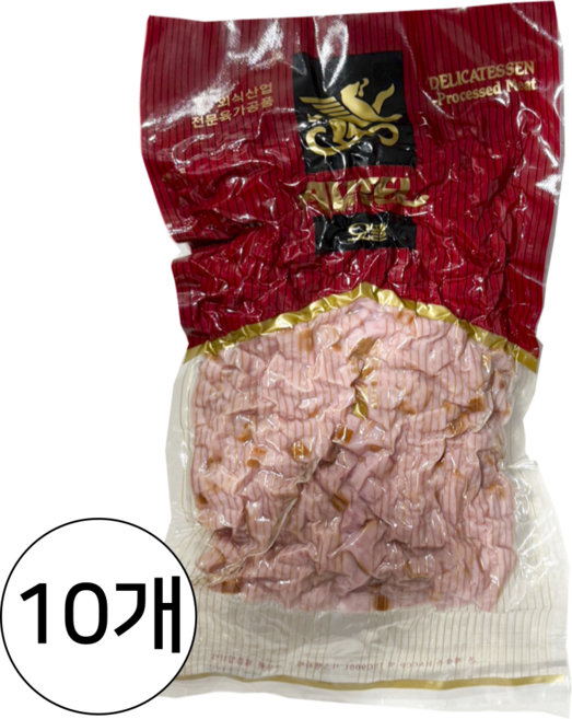 오뗄 스모크햄 다이스 8mm 냉장, 10개, 1kg