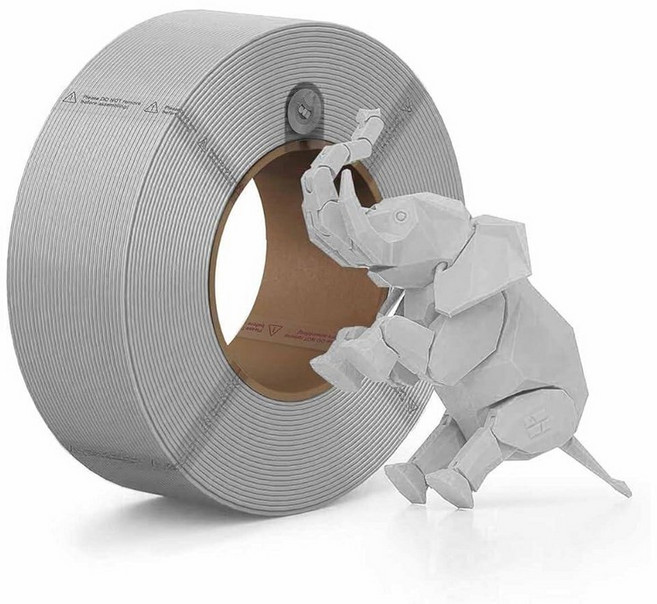 Bambu Lab PLA 기본 필라멘트 1.75mm 1kg 스풀 - PLA 3D 프린터 필라멘트 매끄러운 마감 낮은 뒤틀림 쉬운 인쇄 Bambu Lab 및 대부분의 FD, 라이트 그레이 (10104)