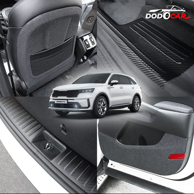 카비니 호환 4세대 쏘렌토 MQ4 용품 차량실내 기스방지 도어커버 문콕방지 가드 몰딩, 03. DJ_트렁크범퍼커버 카본