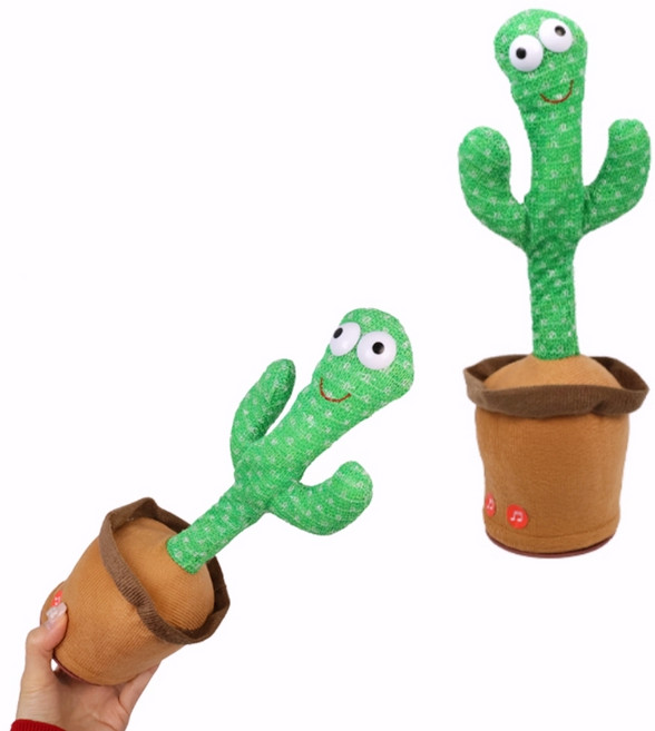 춤추는 인형 선인장 말 따라하는 움직이는 녹음 장난감, 1개