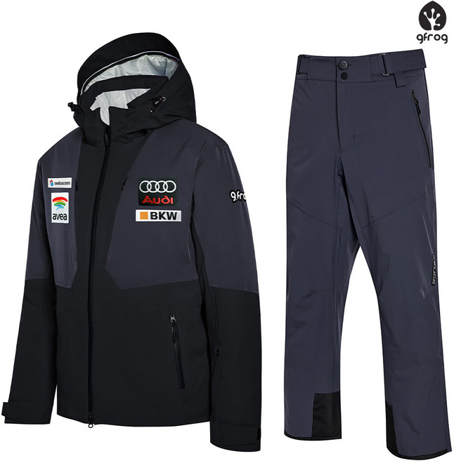 지프로그 스키복 로체 저스티 블랙차콜 세트 보드복