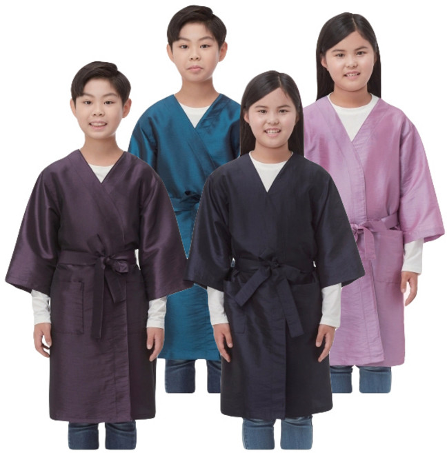 라인 N/P 어린이 가운/손님/미용/마사지/염색/피부/NP, 퍼플(JN104), 1개