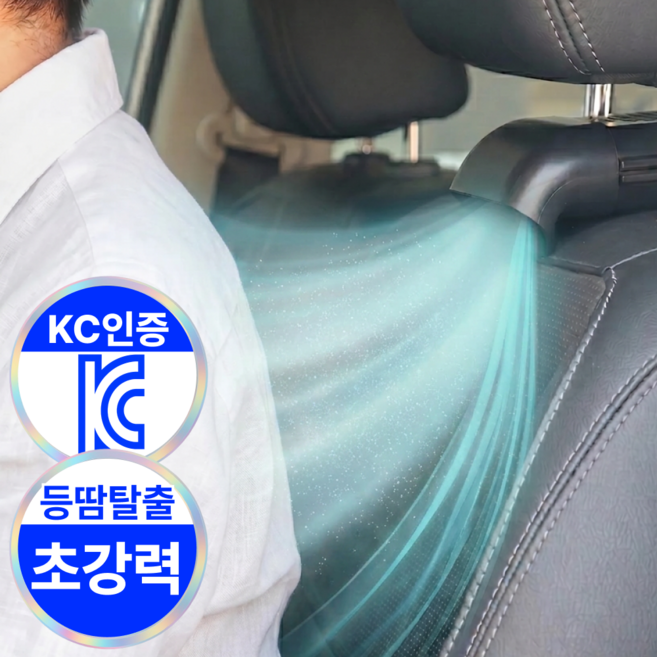 레니움 쿨에어 차량용 헤드레스트 USB 선풍기, 데일리블랙, F