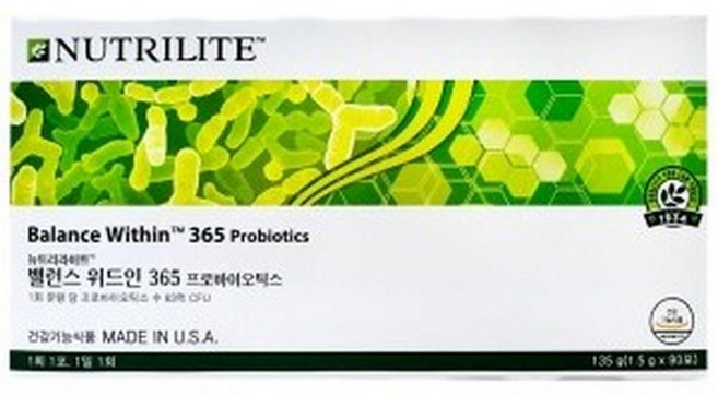 암웨이 뉴트리라이트 밸런스 위드인 프로바이오틱스, 135g, 10개