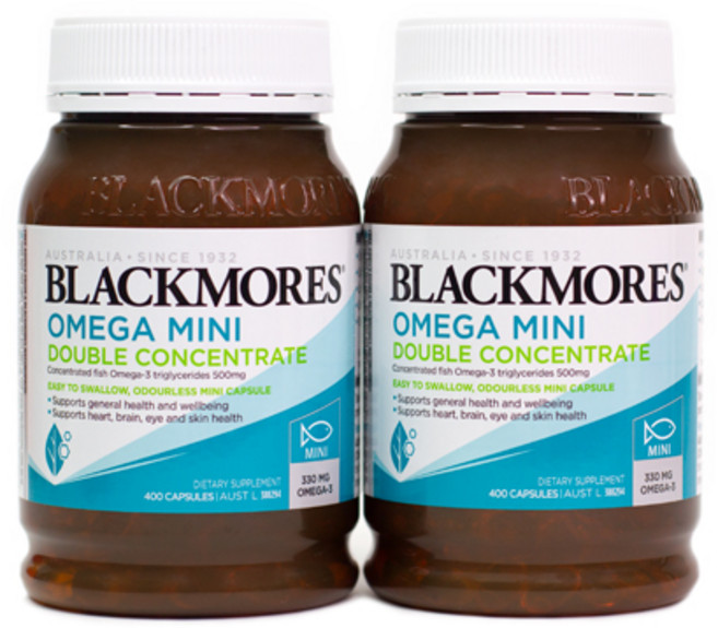 블랙모어스 오메가3 오더리스 피쉬오일 미니 캡슐, 400정, 2개