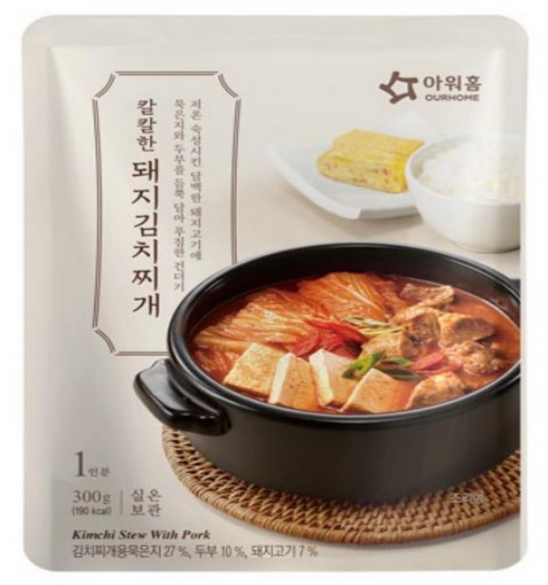 아워홈 칼칼한 돼지김치찌개, 300g, 6개