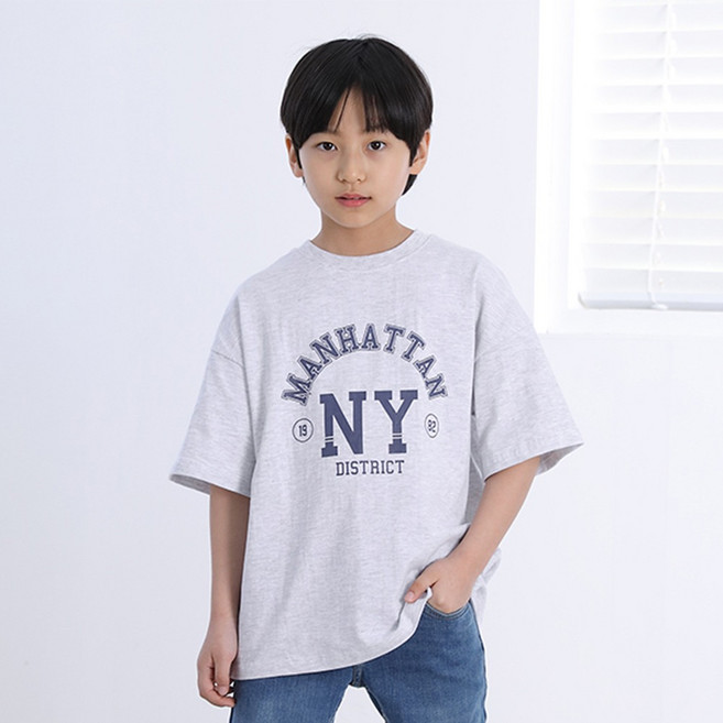 크로젬 주니어 남녀공용 디스트릭트 오버핏 반팔티 CRZTSJ 233