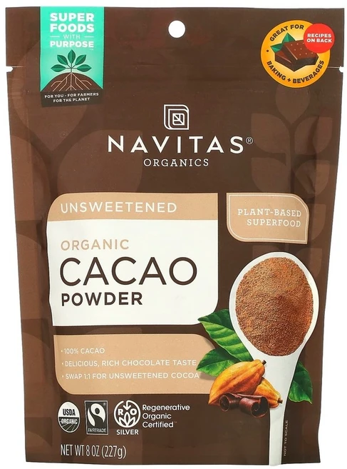 나비타스 유기농 카카오 파우더 무가당 227g (8oz) 1개 - 쿠팡
