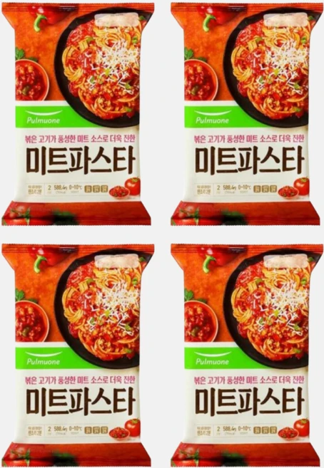 풀무원 미트소스 스파게티 588.4g, 4개 - 쿠팡
