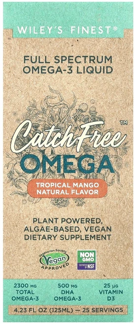 Wiley's Finest CatchFree 오메가 트로피칼 망고 125ml(4.23fl oz) Finest (윌리스 파이니스트), 1개, 125ml - 쿠팡