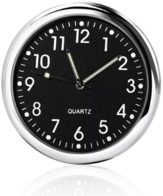 차량용 아날로그 시계 미니 대쉬보드 송풍구 부착시계, E블랙, 1개