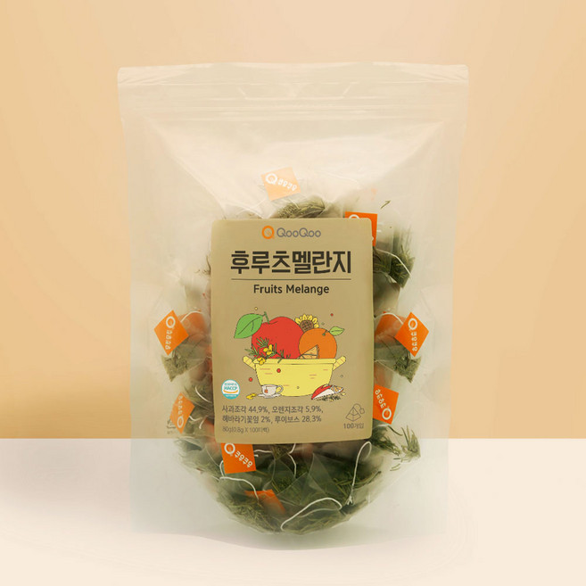 쿠우쿠우 안녕 후루츠멜란지 허브차 100티백, 1개, 100개입, 800mg