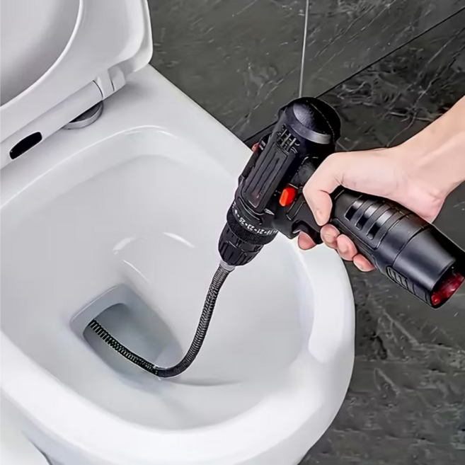 가정용 배관 스프링 청소기 변기 하수구 막힘 제거 드레인 스네이크 배수관 청소용 스프링 툴, 블랙