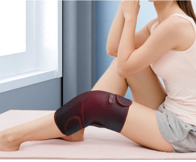氣壓美腿儀 腿部按摩器 三檔熱敷 舒緩腿部酸痛, (特價)震動電熱護膝-1只