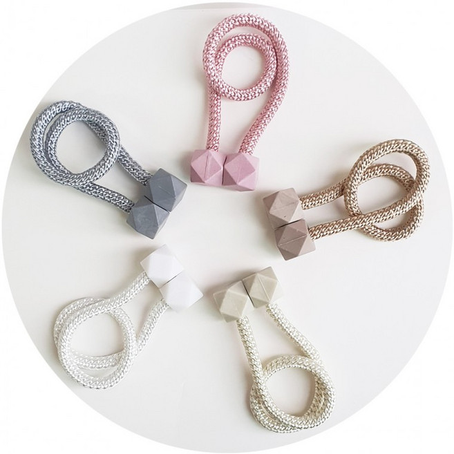 [3323]큐브 자석 커튼집게 커튼끈 커튼 타이백 고정 홀더, 1개, 선택*타이백*아이보리큐브