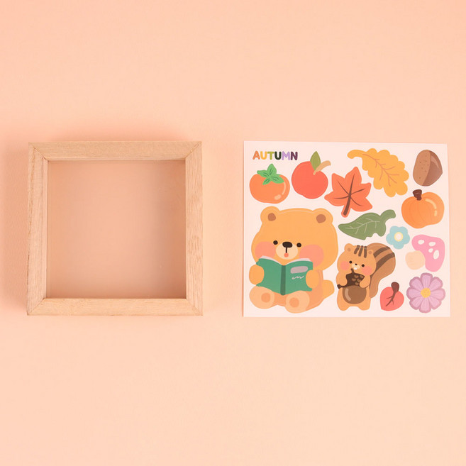 가을 스크랩북 꾸미기 DIY 키트 초등 유아 공공기관 체험 포토북 북아트 책만들기, 1개
