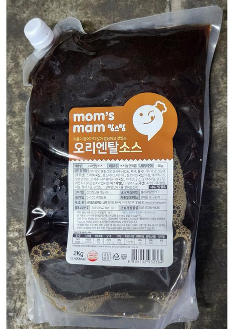 맘스맘 오리엔탈소스 2Kg 중식소스 아시안소스 샐러드드레싱 볶음소스, 5개