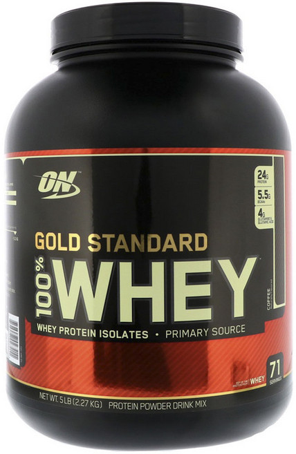 옵티멈뉴트리션 골드 스탠다드 웨이 프로틴 아이솔레이트 단백질 보충제 커피, 1개, 2.27kg