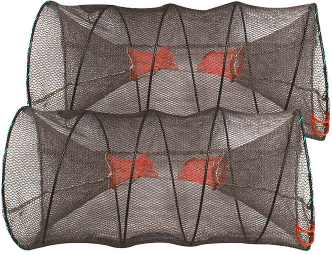 카시안 고기잡이 통발 2개 세트 민물 바다 그물망 어망 뜰채 고기망 물놀이 낚시용품