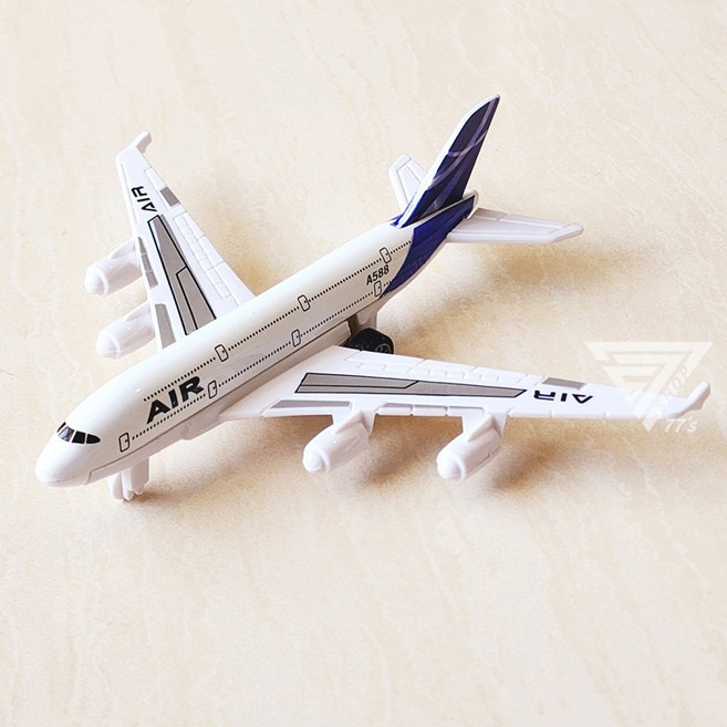 迴力客機模型 兒童飛機玩具, 藍色, 1個