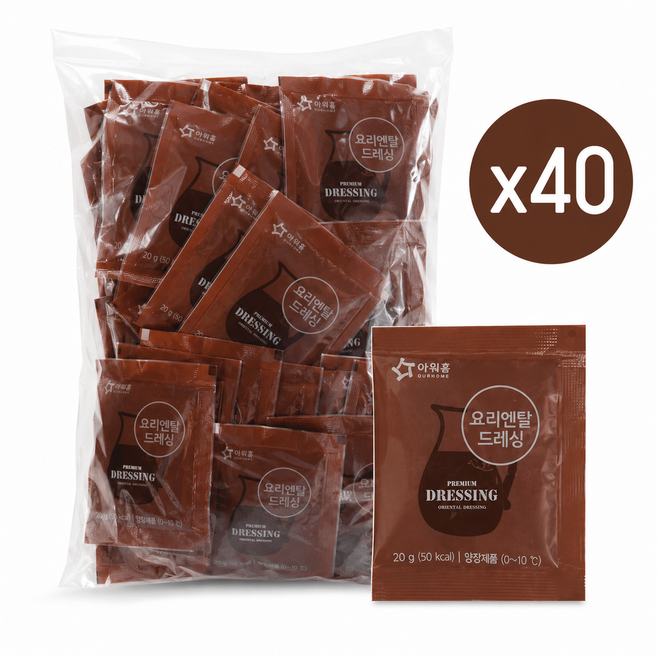 아워홈 일회용 오리엔탈드레싱 30gx40개 일회용소스, 30g, 40개