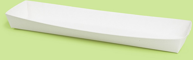 긴한줄 김밥 김밥1줄 닭꼬치 포장 접시 일회용 종이 용기 화이트, 1세트, 1500개입