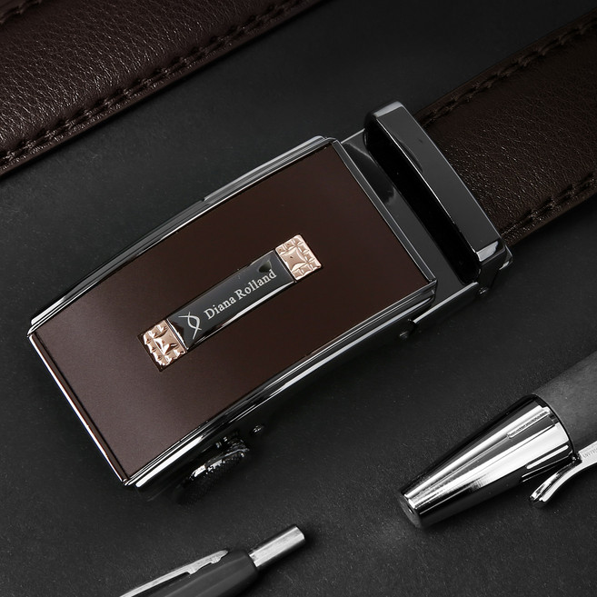 디롤랑 남성 소가죽 자동벨트 MAB0026BW