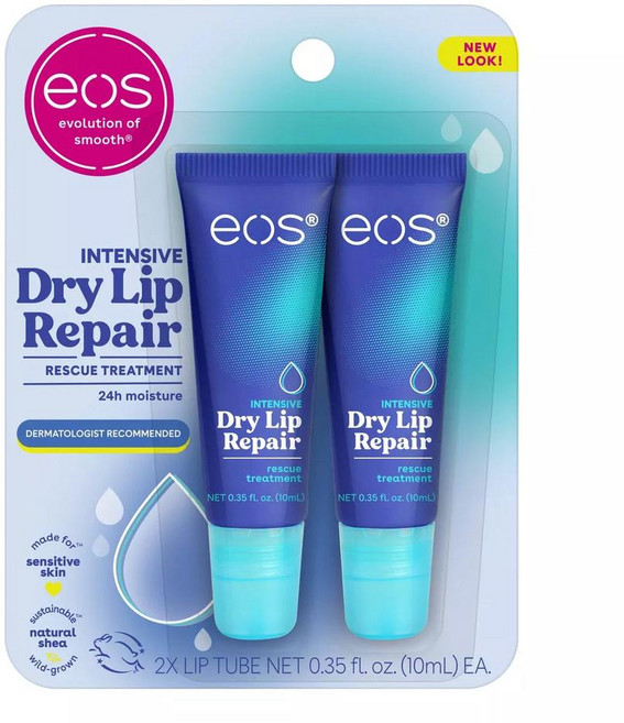 이오스 인텐시브 드라이 립 리페어 스트로베리 소르베 eos Intensive Dry Lip Repair Rescue Treatment Strawberry Sorbet 20g, 1개