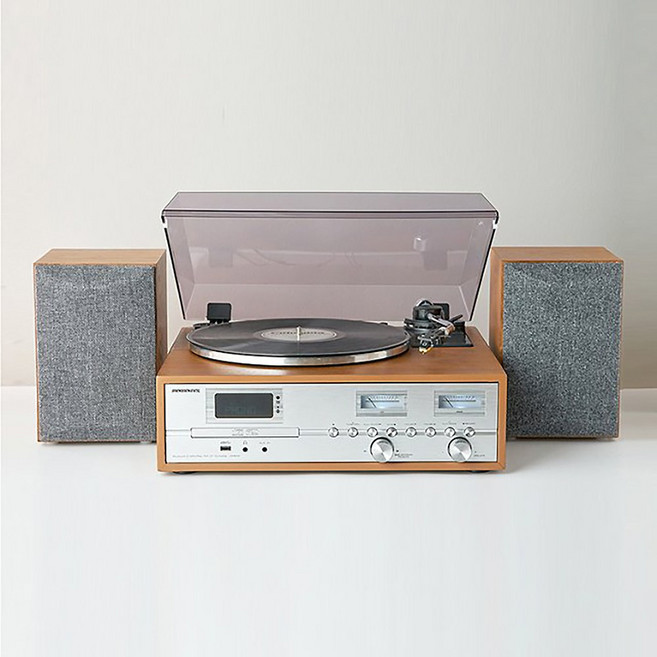 사운드룩 빈티지 턴테이블 LP플레이어 올인원 블루투스 스피커 레코드판 축음기