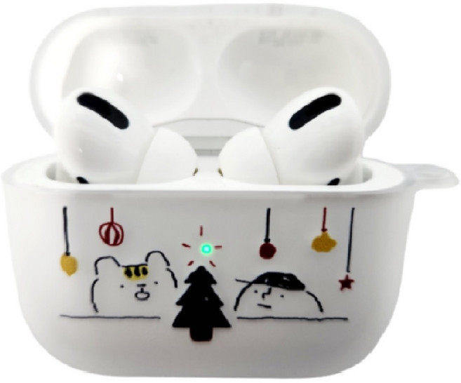 나나이모 에어팟 전구ON 반투명 캐릭터 젤리 케이스