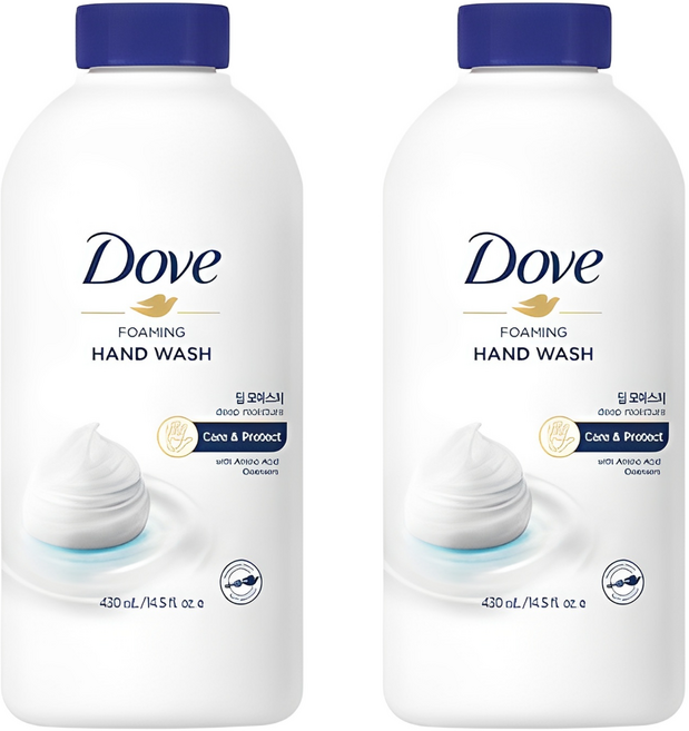 도브 포밍 핸드워시 딥 모이스처 리필, 430ml, 2개