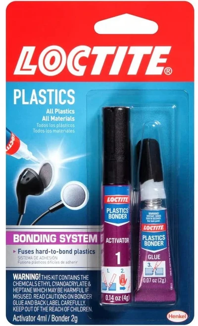 Loctite Super Glue Plastic Bonding system Clear Superglue for Plastic Cyanoacrylate Adhesive Insta, 1개, Multicolor - 쿠팡