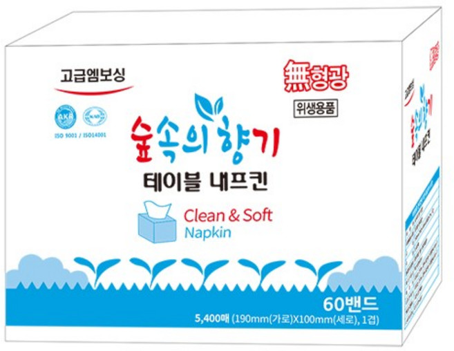 숲속의향기 테이블냅킨 90매 x 60밴드 =5 400매, 1개, 5400매입, 90매 x 60밴드 = 5400매