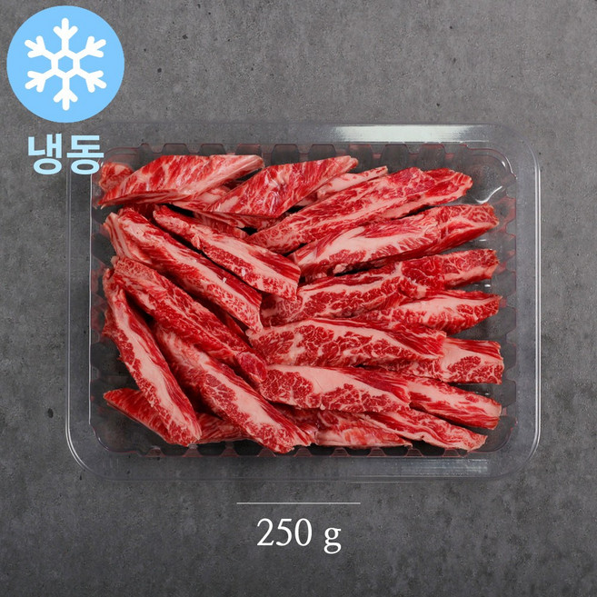 [냉동]명품한우금오 1등급 한우 갈비살 기획(250g+250g) 암소, 2개