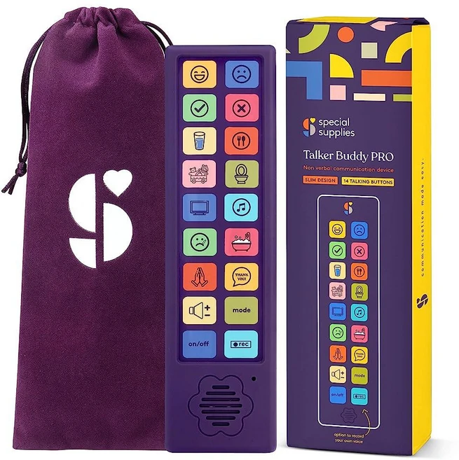 Special Supplies 언어 를 위한 AAC 통신 장치 비언어적 어린이 및 성인을 위한 Talker Buddy 커뮤니케이션 장치 가정 또는 학교용 말하기 보조 도구, Special Supplies 언어 를 위한 AAC 통, 1개 - 쿠팡