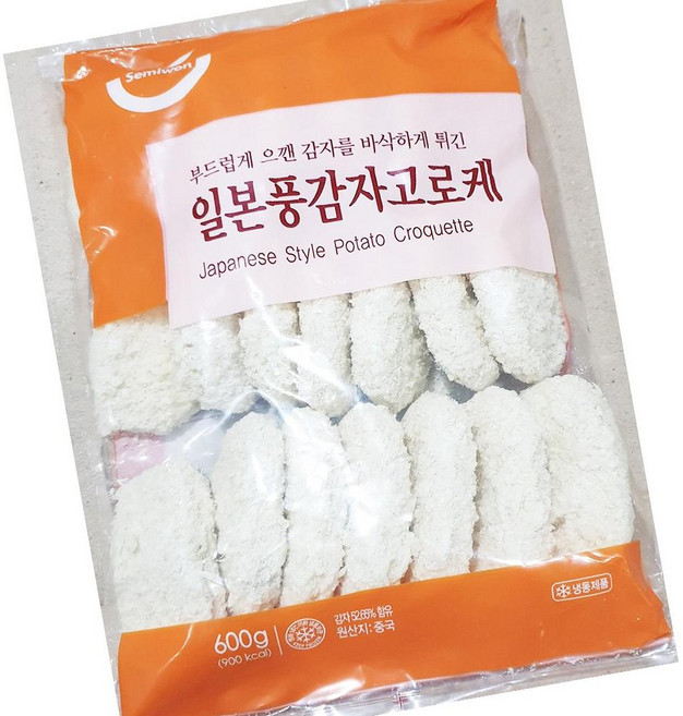 세미원푸드 감자 고로케 30g 20개 600g 냉동 튀김 에어프라이어 고로케만들기 고로케소스 고로케튀기기, 1개