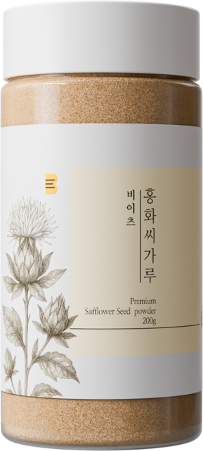[국산 100%] 비이츠 홍화씨 가루, 1개, 200g