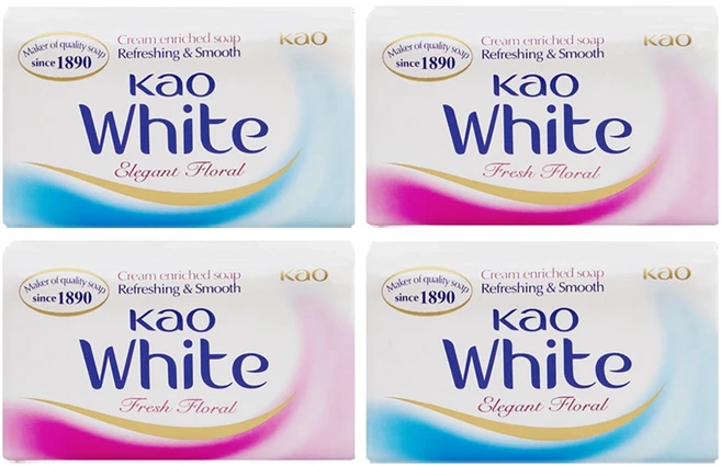 카오 화이트 비누 화장비누, 130g, 12개입
