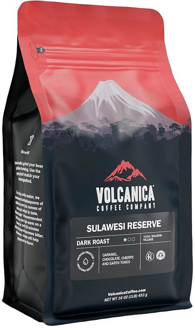 코스타리카 커피 리저브 타라주 다크 로스트 그라운드 페어 트레이드 코셔 16온스, Sulawesi Dark Roast, 16 Ounce (Pack of 1), 453g